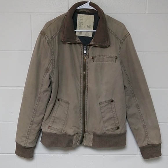 Aeropostale Other - AEROPOSTLE KHAKI TAN, TRUCKER JACKET, 100% COTTON CANVAS, OLIVE QUILTED LINING